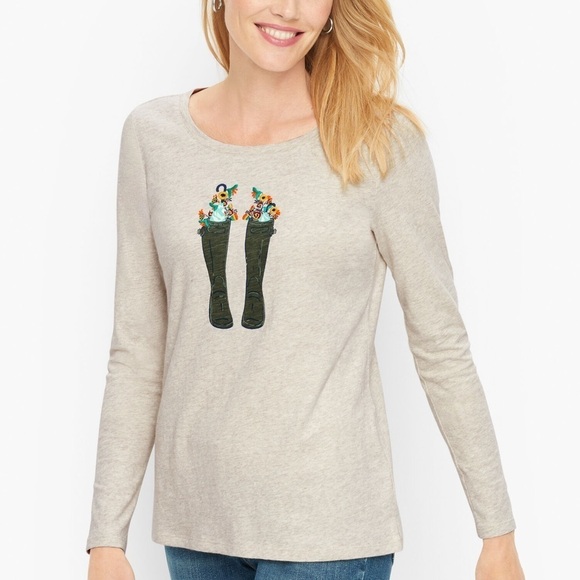Talbots wellies and flowers long sleeve tee - Picture 6 of 8